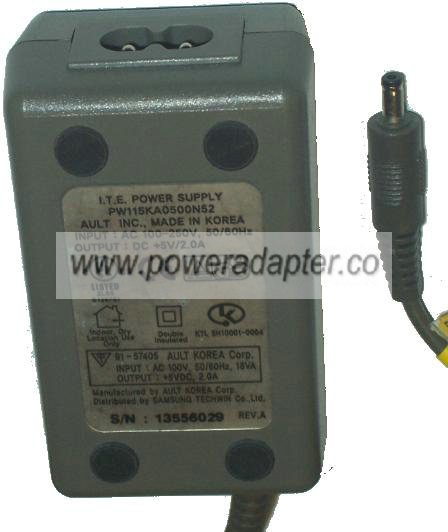 SAMSUNG PW115KA0500N52 AC DC ADAPTER 5V 2A POWER SUPPLY SAMSUNG PW115KA0500N52 AC DC ADAPTER 5V 2A POWER SUPPLY